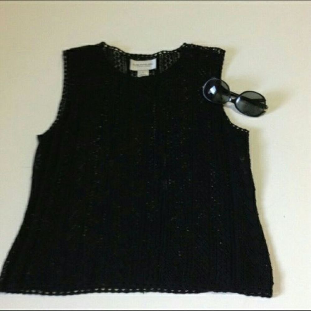 Emanuel Ungaro black knit top
